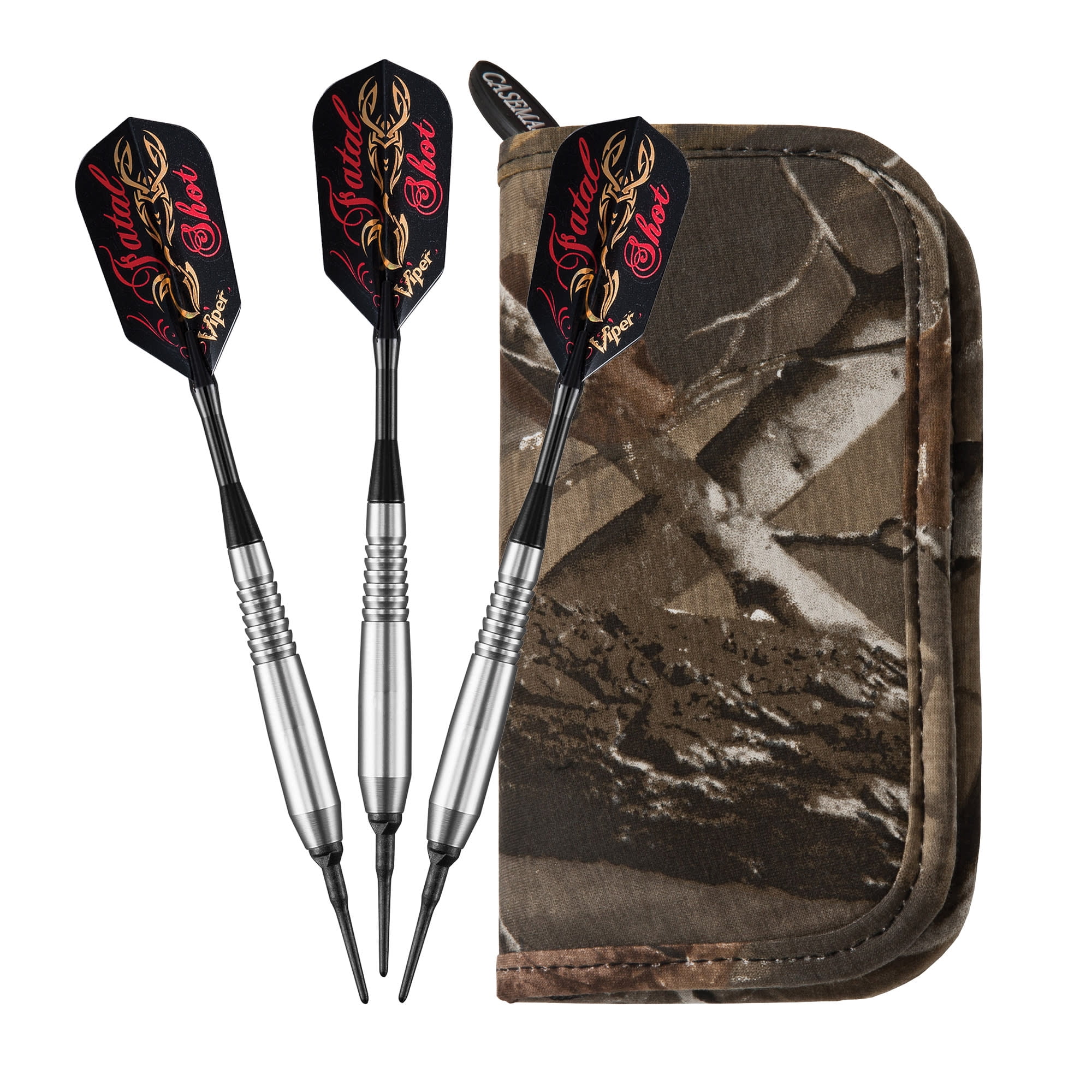 Viper Fatal Shot 18 Gram Soft Tip Darts & Casemaster Deluxe Realtree