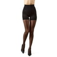 thumbnail image 5 of MeMoi 2 Pair Women's Satin Sheer Shaper Top Pantyhose - Womens - Female, XL, Black, 5 of 7