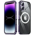 thumbnail image 5 of Plating Matte for iPhone 16 Case, [Drop Protection] [Anti-Fingerprint] Silky Touch Hard PC Back with Non-Slip Metal Edge, Shockproof Case for iPhone 16, Purple, 5 of 12