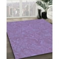 thumbnail image 2 of Ahgly Company Indoor Rectangle Patterned Purple Mimosa Purple Area Rugs, 2' x 4', 2 of 6