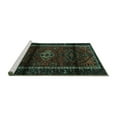 thumbnail image 2 of Ahgly Company Machine Washable Indoor Round Persian Turquoise Blue Traditional Area Rugs, 5' Round, 2 of 4