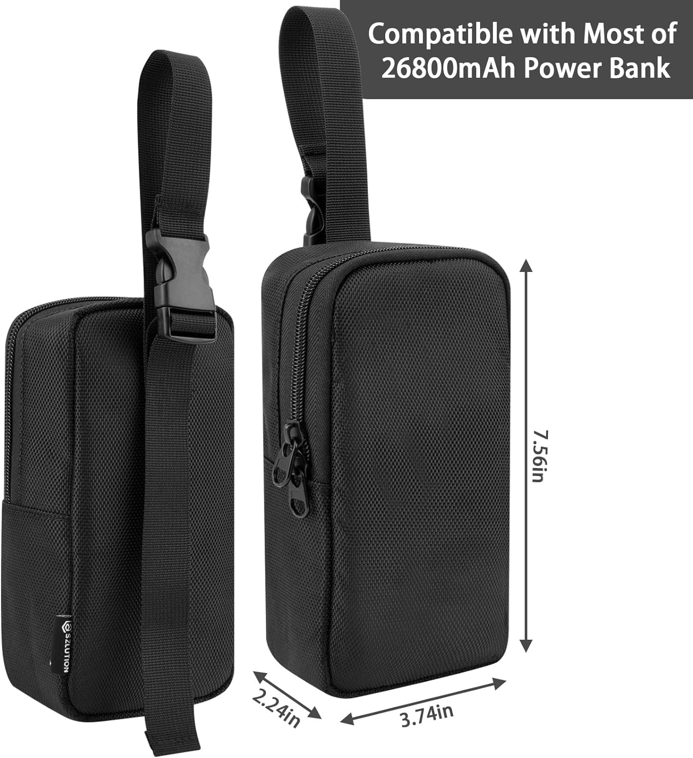 HRTGFD-Travel Case for Anker PowerCore 26800mAh, RAV Power 26800/20100/20000mAh, ROMOSS 30000mAh External Battery Pack