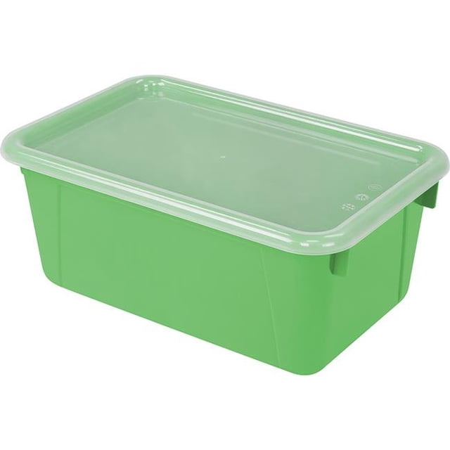 Small Cubby Bin with Cover Green Classroom - 2 Each
