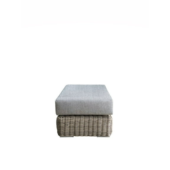 Teva Patio Furniture Tulum Ottoman, Dark Beige