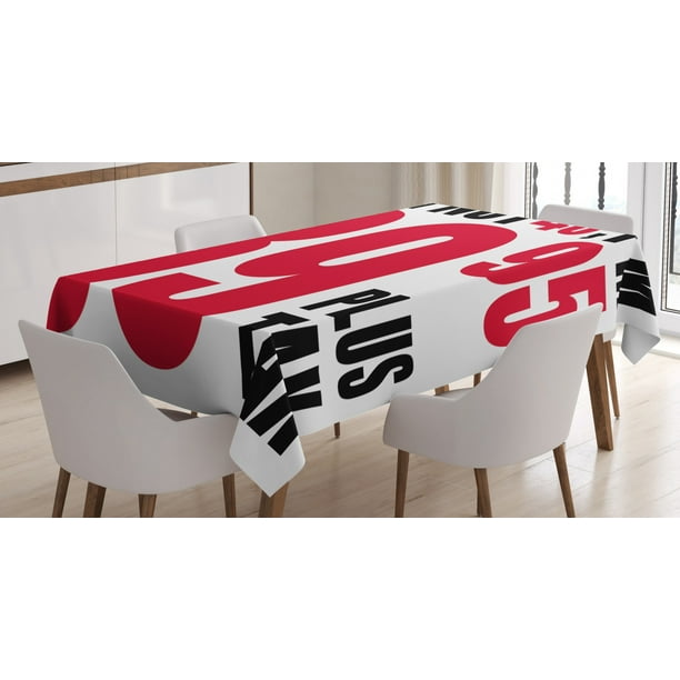 40th Birthday Decorations Tablecloth, Funny Slogan ...