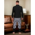 thumbnail image 2 of FEOYA Medieval Pirate Pants Men Renaissance Gothic Pants Steampunk Trousers Viking Navigator Trousers Striped Casual Sweatpants with Drawstrings L, 2 of 6