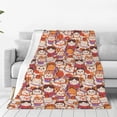 thumbnail image 1 of KLL Maneki-Neko Cats Pattern Fleece Throw Blanket,Fleece Throw Blankets for Couch & Bed All Season Use-80"x60", 1 of 7
