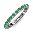 thumbnail image 3 of Emerald French Set Eternity Band 0.86 ct tw to 1.03 ct tw in 18K White Gold.size 5.0, 3 of 8