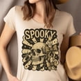 thumbnail image 4 of Vintage Spooky Skull with Candle and Bow Halloween Party Tee, Navy, Size L, 4 of 6