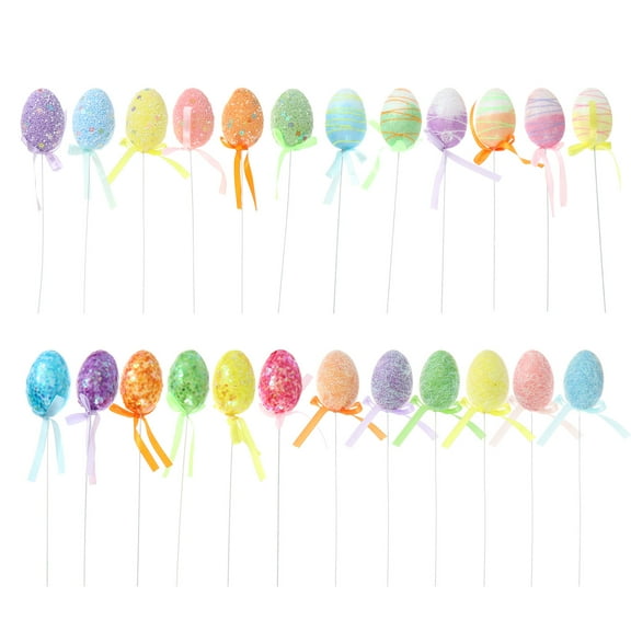 24pcs Easter Decorative Eggs Creative Funny DIY Craft Ornaments
