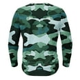 thumbnail image 3 of Dagegui Camo Henley Shirts for Men Long Sleeve Camouflage Pullover Shirt Big and Tall Crewneck Button T-Shirts Casual Outdoor Active Tees Tops Green L, 3 of 4