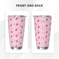 thumbnail image 3 of Picia Strawberries Pattern 20 oz Tumbler Stainless Steel Vacuum Insulated Coffee Ice Cup Double Wall Travel Flask Dual Lid Water Bottle, Eco-friendly Car Cup-Without Straw, 3 of 8