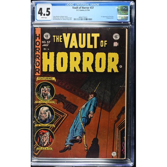 Vault of Horror #37 CGC VG+ 4.5 White Pages Comic Book