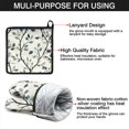 thumbnail image 7 of Blue Leaves Pattern Kitchen Oven Mitt and Pot Holder Sets 4 Pcs for Baking, Cooking and Grilling, Heat Resistant Up To 392 °F, 7 of 7
