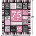 thumbnail image 2 of 75th Birthday Gifts for Women/Men Blanket, Women 75th birthday Gifts 1948, Best Gifts for 75 Year Old Woman, Happy 75th Birthday Ideas for Mom Grandparents Throw Blanket 60"x50", 2 of 6