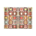 thumbnail image 1 of Cortina de Cocina ABPHQTO Doodle Corazones Cortina de Ventana 65x90 cm (Dos Piezas), 1 of 3