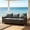 Brown+Gray + Cotton,Polyester,Steel,Wicker,Wood, variant on Comfort Couch Sofa,Wicker Outdoor Sofa,Deep Seat Sofa