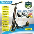 thumbnail image 2 of SereneLife Lightweight and Foldable Kick Scooter - Comfortable T-Bar Handlebar, Adjustable Scooter for Teens and Adult, Alloy Deck with High Impact Wheels, Durable ABEC-7 Bearings, Leopard SLTS85, 2 of 7