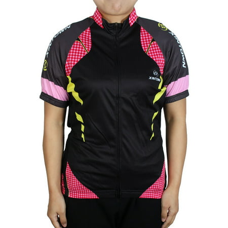 XINTOWN Authorized Women Outdoor Short Sleeve Bicycle Cycling Jersey Black