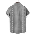 thumbnail image 7 of Xcmzpl Men's Stylish Casual Printed Short Sleeve Button Down Shirts Lapel Collar Summer Vacation Beach Tropical Hawaiian Shirt Gray XL, 7 of 7
