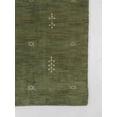 thumbnail image 4 of Rugsotic Carpets Hand Knotted Wool Area Rug 2'6''x6' Green White Contemporary Runner Indoor Rug for Living Room, Bedroom Antimicrobial L00501, 4 of 4