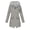 Gray, variant on Women's Lightweight Waterproof Fleece Lined Hooded Softshell Rain Jacket, Warm Windbreaker Long Coat Gray M