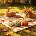 thumbnail image 4 of Cififendec Thanksgiving Knitted Pumpkin Set of 3, 3.94", Hand Woven Fabric Pumpkin Decor for Fireplace Mantel Tabletop Indoor Home Decor, 4 of 6