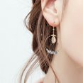 thumbnail image 3 of Pendant Earrings Fashion Large Circle Shell Sea Star Earring Decors for Women, 3 of 9