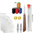 thumbnail image 3 of 36PCS Big Eye Steel Needles Set - Long & Thin Handmade Quilting & Sewing Needles Kit for DIY Sewing, Stainless Steel Working Needle Sharp for Hand Crafts, Thread Hand Repair Tools for Beginners, 3 of 7