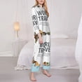thumbnail image 4 of Disketp Pajamas Set Long Sleeve Sleepwear Womens Button Down Nightwear Pj Sets-World Travel, 4 of 9