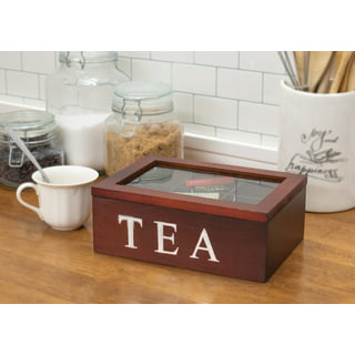  WPKLTMZ Wooden Tea Box, Tea Bag Organizer Tea Storage with 8  Compartments, Rustic Tea Bag Holder with 3 Drawers for Tea Bags, Packets,  Coffee, Sugar, Sweeteners, Creamers: Home & Kitchen