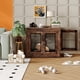 thumbnail image 1 of Historyli Mesa auxiliar tipo jaula para perros de 31 pulgadas,armario de madera estilo granja con puertas dobles para perros pequeños y medianos,consola de muebles de interior para casa de perro, 1 of 8