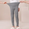 thumbnail image 2 of Lenpel Toddler Girls' Leggings Soft Fleece Lined High Waisted Full Length Basic Skinny Pants Thermal Stretchy Tights, 2 of 4