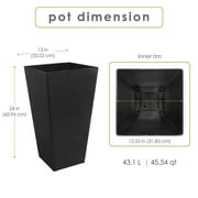 Avondale 24 inch Indoor Outdoor Recycled Slate Planter