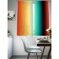 thumbnail image 3 of Colorful Ombre Sheer Curtains 72 Inch Length 2 Panels Set, Abstract Modern Art Aesthetics Voile Window Treatment Rod Pocket Curtains Sheers Drapes for Bedroom/Living Room/Kitchen 52"x72"x2, 3 of 7