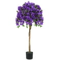 thumbnail image 1 of Gymax 53'' Artificial Azalea Tree Faux Floral Plant w/ Red Azalea Flowers Nursery Pot, 1 of 10