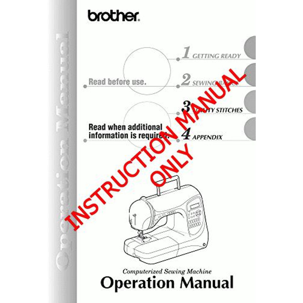 Brother PC-420 420PRW Sewing Machine Owners Instruction Manual