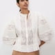 thumbnail image 2 of TEELYNN Camisas de encaje blancas para mujer 2024 Blusas de verano con bordado floral de algodón Blusa de manga abullonada Blusa bohemia para mujer Camisas para mujer, 2 of 4