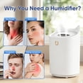 thumbnail image 4 of AIRFIRE 3.3L Top-fill Cool Mist Humidifier For Bedroom with Essential Oil Function, Super Quiet Air Humidifiers with Night Light - Perfect for Bedroom, Office, Nursery, Plant, 4 of 7