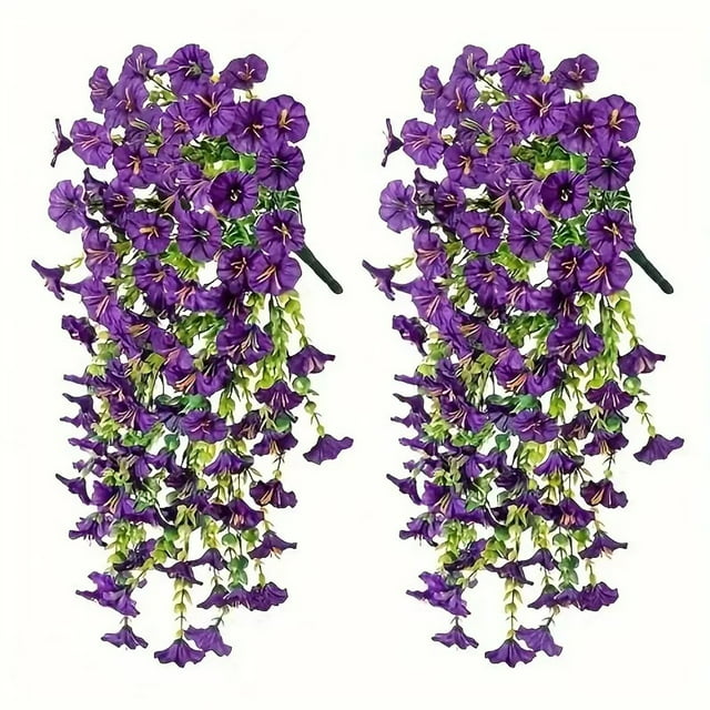 ZheElen 2piece Faux Morning Glory Vine Wall display without Decor Festive Charm To Parties Adding Re