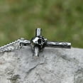 thumbnail image 2 of ZMY Home Gothic Cross Pendant Necklace, Stainless Steel Statement Jewelry for Men, 2 of 5