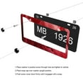 thumbnail image 5 of Red Marble License Plate Frames for Women Men Car Plate Holder Cover Metal Tag Aluminum Car Accessories Front Rear Plate Decor, 5 of 6