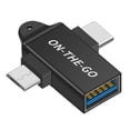 thumbnail image 1 of USB C to USB 3.0 OTG Converter USB 2 in 1 Type C Micro-OTG Adapter, 1 of 5