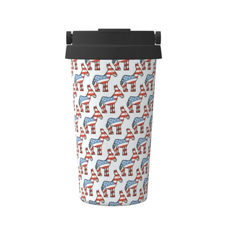 

Logiee Donkey Print Stainless Steel Coffee Tumbler Travel Coffee Mug Insulated Coffee Mug with Lid Spill Proof Coffee Cup Portable Thermal Mug