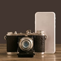 OUNONA  Decorative Camera Model Vintage Prop Decoration Child Black