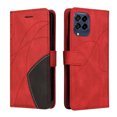 thumbnail image 4 of Compatible Samsung Galaxy M53 5G Case, Leather Wallet Case Stand View Magnetic Clasp Book Flip Folio Phone Cover - Red, 4 of 5