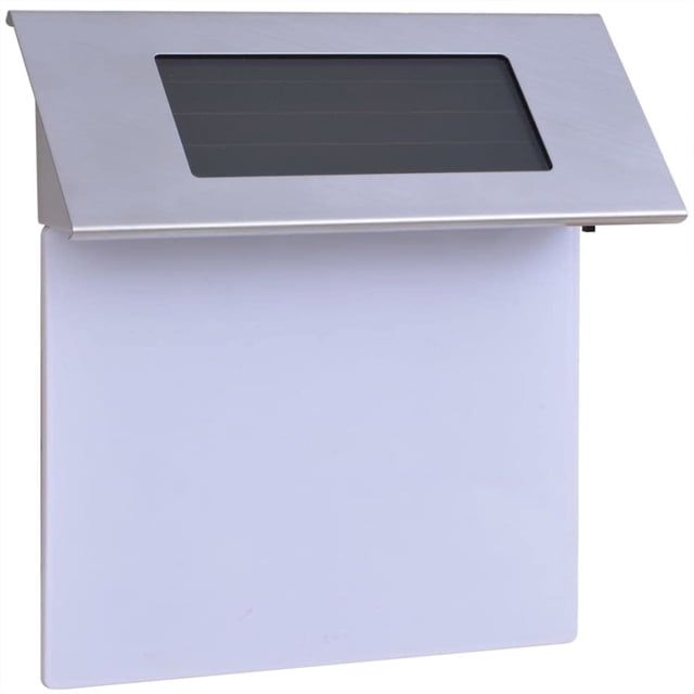 Lámpara LED solar para números de casa VidaXL de acero inoxidable