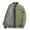 Green, variant on Men's Corduroy Bomber Jacket Zip Up Coat Vintage Stand Up Collar Trucker Jacket with Pocket & Quilted Lining Big and Tall Size S-3XL Gray
