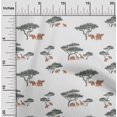 thumbnail image 1 of oneOone Viscose Chiffon Fabric Tree & Animals Ikat Print Sewing Fabric BTY 42 Inch Wide, 1 of 4
