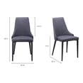 thumbnail image 4 of Hazel Dining Chair Grey - (Set of 2), 4 of 4